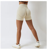 Seamless Peach Hip-Lifting High Waist Shorts