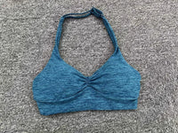 Tie dyed Pushup Backless Tight Halter Sports Bra