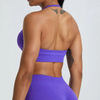 Hanging Neck Seamless Sports Bra