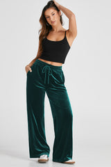 Soft Drawstring Wide Leg Active Pants