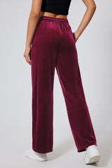 Soft Drawstring Wide Leg Active Pants