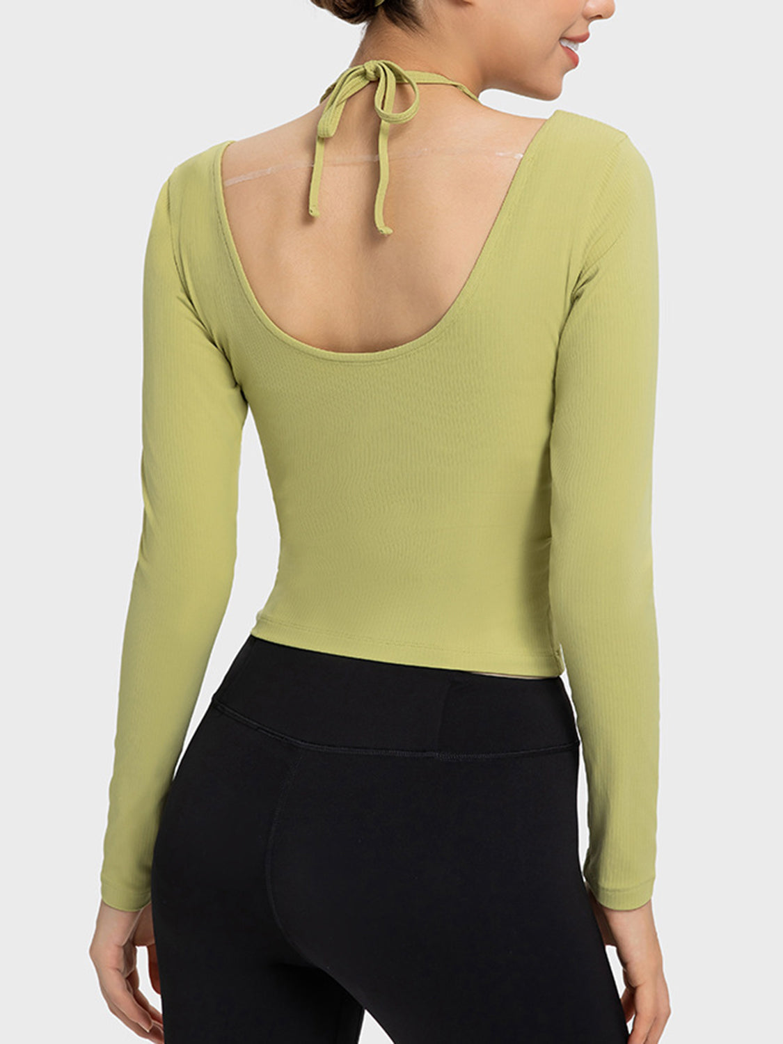 Millennia Halter Neck Long Sleeve Sporty Top